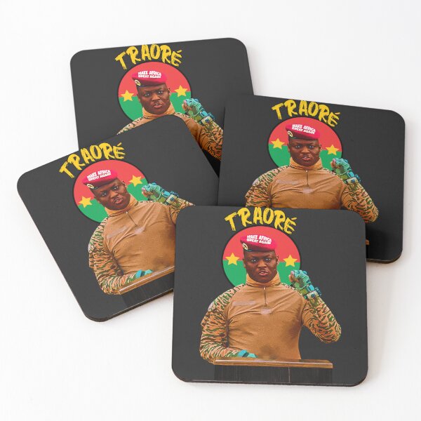 Item preview, Ibrahim Traore art - Burkina Faso president designed and sold by Youngkev-arts.