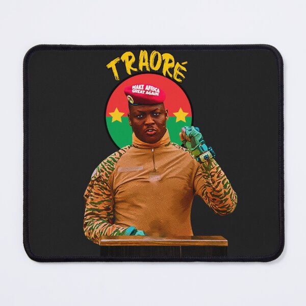 Item preview, Ibrahim Traore art - Burkina Faso president designed and sold by Youngkev-arts.