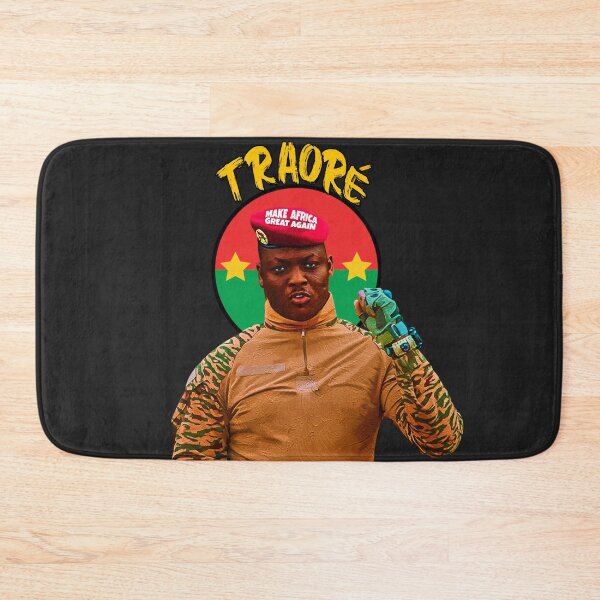 Item preview, Ibrahim Traore art - Burkina Faso president designed and sold by Youngkev-arts.