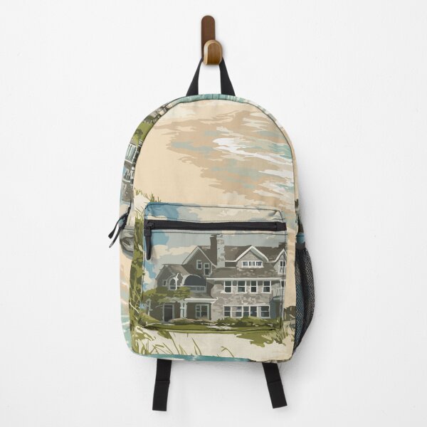 Item preview, Kennebunkport Maine Retro Travel Art | Sandy Beach & Coastal Town designed and sold by TuncGK.