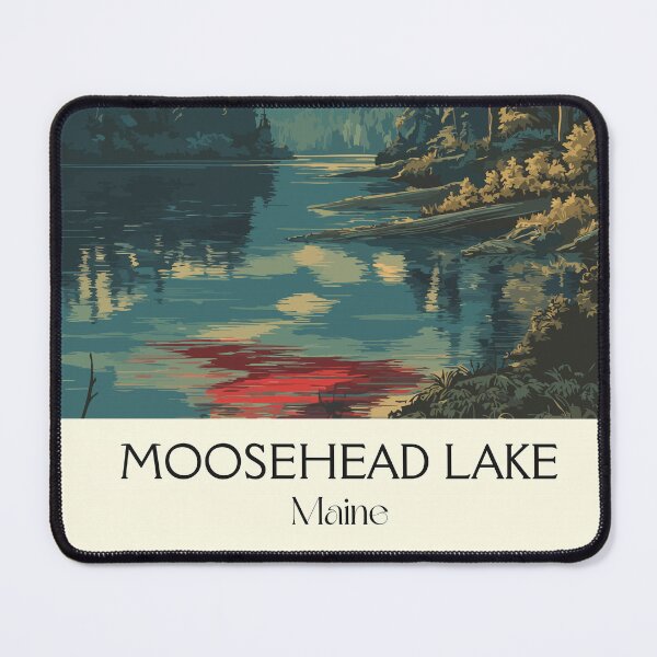 Item preview, Moosehead Lake Maine Retro Travel Art | North Woods Seaplane Illustration designed and sold by TuncGK.