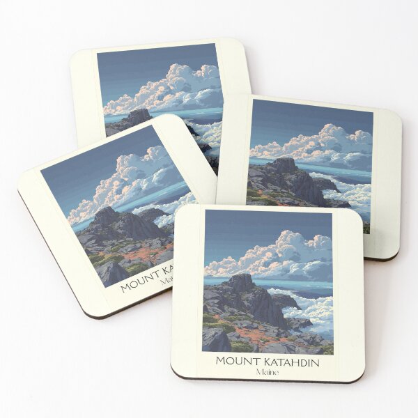 Item preview, Mount Katahdin Maine Vintage Travel Art | Appalachian Trail Terminus designed and sold by TuncGK.