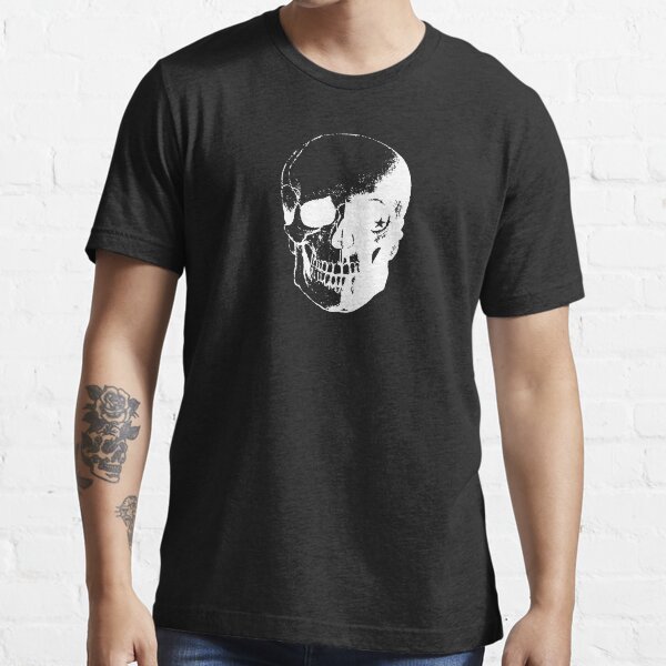 White Skull Design | Punk, EDM, Rave, Biker, Concert Gear Essential T-Shirt