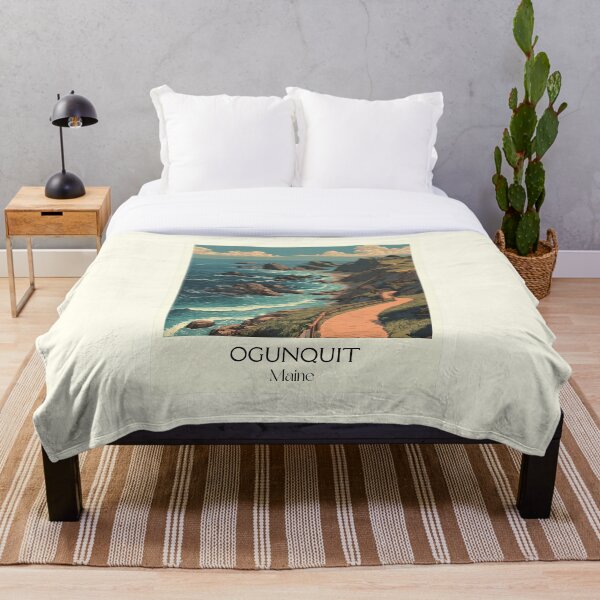 Artikelvorschau, Ogunquit Maine Retro Reisekunst | Marginal Way Küstenspaziergang Design entworfen und verkauft von TuncGK.