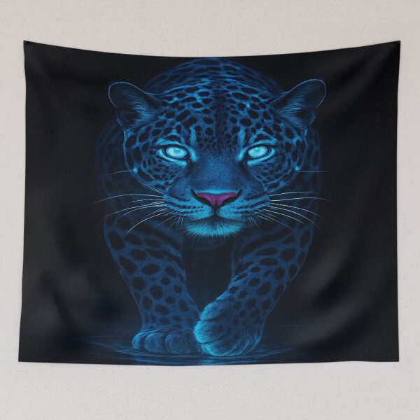 Item preview, Electric Jaguar – A Glowing Beast of the Night. designed and sold by Alexzonartshop.