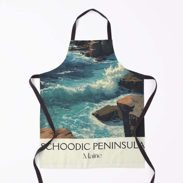 Item preview, Schoodic Peninsula Maine Retro Travel Art | Acadia's Rocky Coast designed and sold by TuncGK.