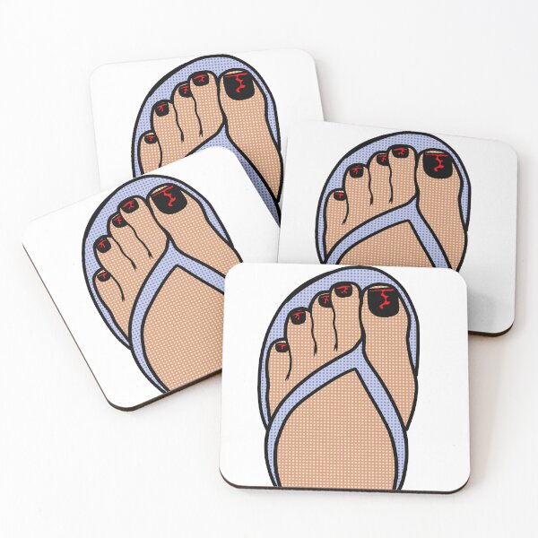 Item preview, Blue Gray Flip Flop designed and sold by SolefulStickers.
