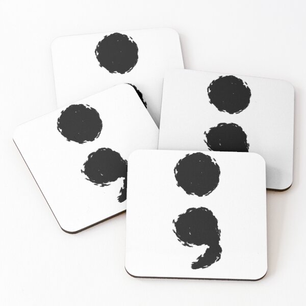 Item preview, Abstract semicolon black designed and sold by LaurenEhretArt.