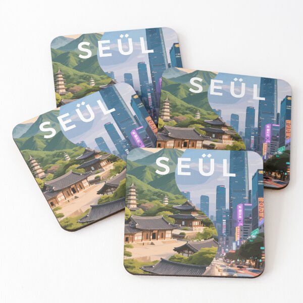 Item preview, Futuristic Seoul: Lights, Screens, and Korean Soul designed and sold by Honu2025.