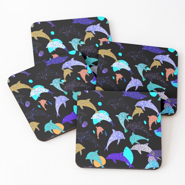 Item preview, watercolor dolphins designed and sold by Wildlife and marine life.