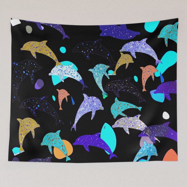 Item preview, watercolor dolphins designed and sold by Wildlife and marine life.