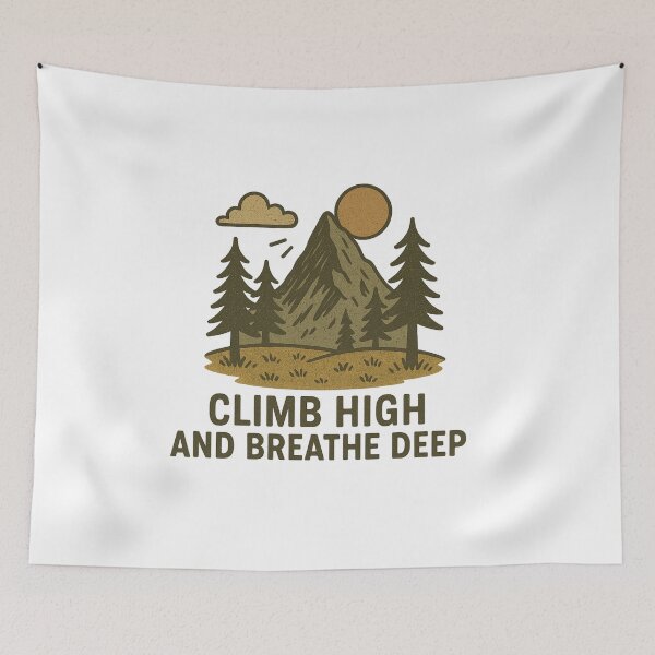 Item preview, Climb High And Breathe Deep designed and sold by WILDBYCØLE.