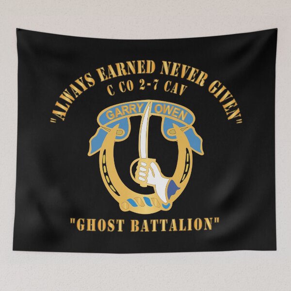 Item preview, Army - Always Earned Never Given - Co C, 2nd Bn 7th Cav - DUI X 300 designed and sold by Military Insignia Products.