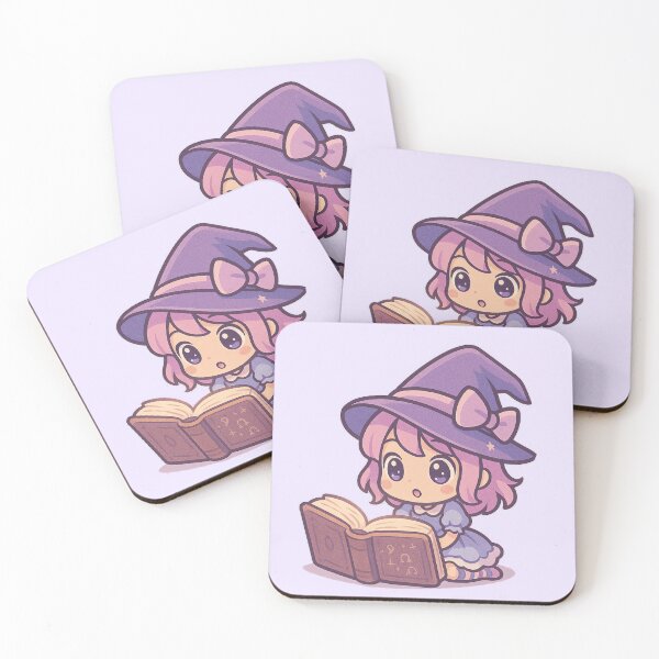 Item preview, Chibi Kawaii Witch Reading a Magical Spellbook designed and sold by LuKreate.