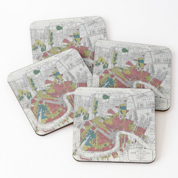 Item preview, New Orleans Historical Redlining Map designed and sold by rodle04.