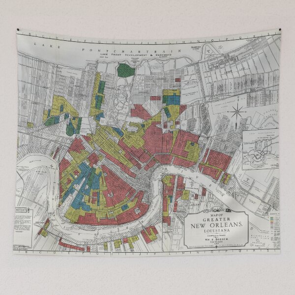 Item preview, New Orleans Historical Redlining Map designed and sold by rodle04.