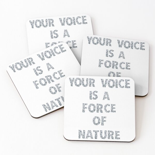 Item preview, Black_Your Voice is a Force of Nature Floral Quote designed and sold by Mind Empowerment Designs.