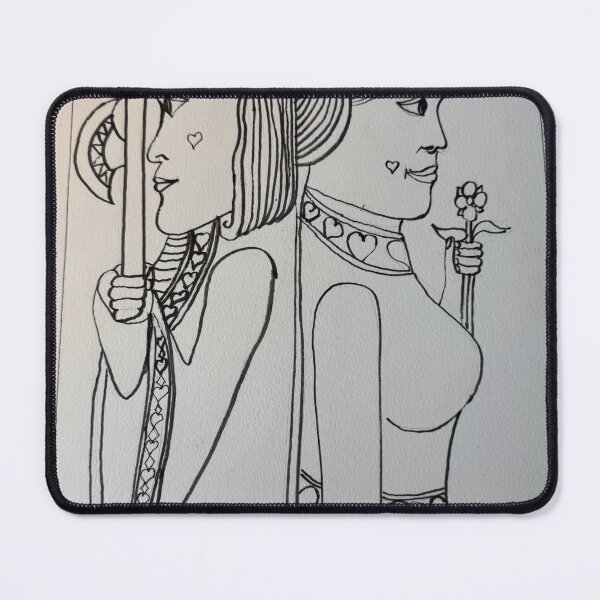 Item preview, Black and white  king and queen of hearts  designed and sold by David Ulm.