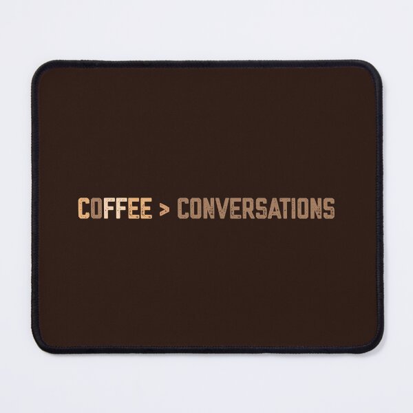 Item preview, COFFEE > CONVERSATIONS Witty Quote | Funny Coffee Quote Art | Sarcastic Introvert Caffeine Lover Gift designed and sold by zenturtlemerch.
