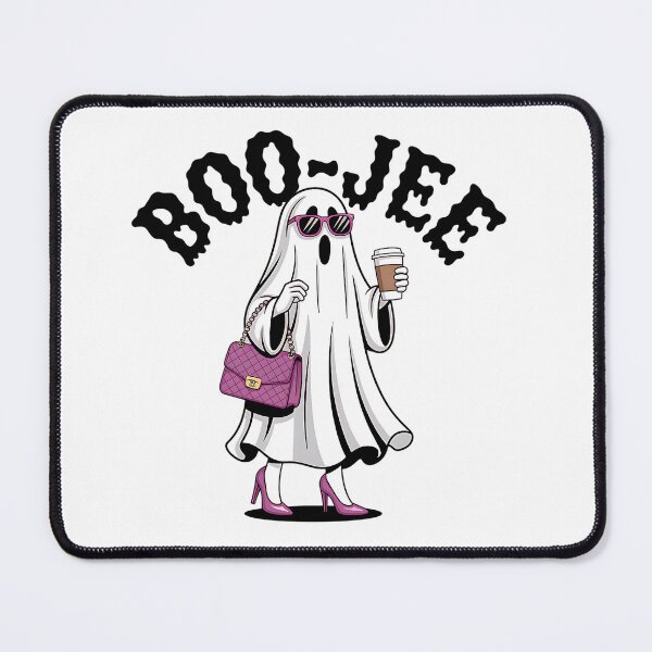 Item preview, Boo-Jee Ghost - wearing high heels and glasses and carrying designer purse and coffee designed and sold by Qtique.