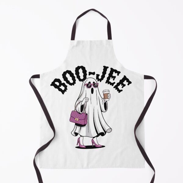 Item preview, Boo-Jee Ghost - wearing high heels and glasses and carrying designer purse and coffee designed and sold by Qtique.