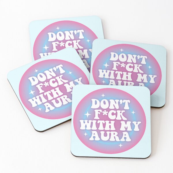 Item preview, Don’t f*ck with my aura 04 | blue & pink designed and sold by MamSelle.