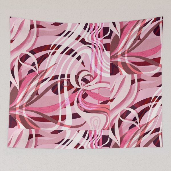 Item preview, Pink Abstract Digital Art – Modern Floral Inspired Illustration designed and sold by luckytiiger.