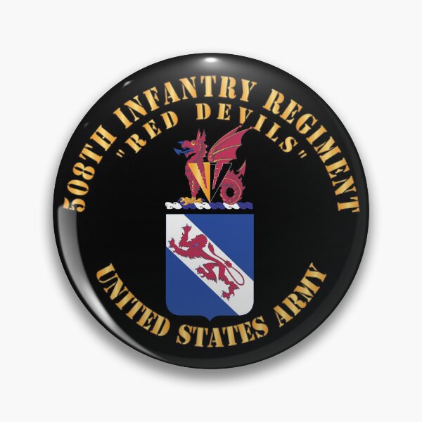 Artikelvorschau, Armee - COA - Infanterie - 508 Infanterieregiment mit Text - COA X 300 entworfen und verkauft von Military Insignia Products.
