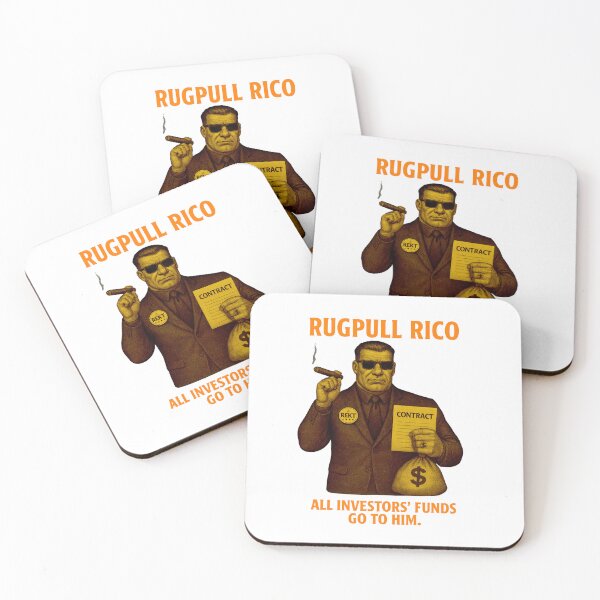 Item preview, "Rugpull Rico – All Investors’ Funds Go to Him" | Crypto Scam Boss Design designed and sold by BitCrop.