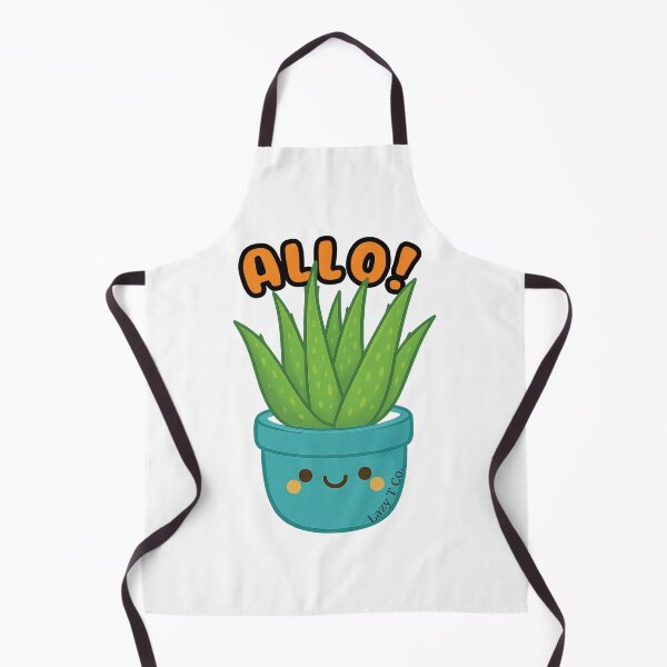 Item preview, Allo Aloe! Cute Aloe Plant in Blue Pot – Kawaii Botanical Design designed and sold by Lazy T Co..