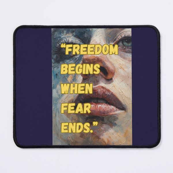 Item preview, Freedom Begins When Fear Ends – Motivational Philosophy Quote designed and sold by Ditstyle.