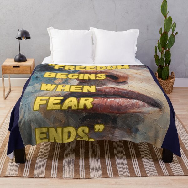 Item preview, Freedom Begins When Fear Ends – Motivational Philosophy Quote designed and sold by Ditstyle.