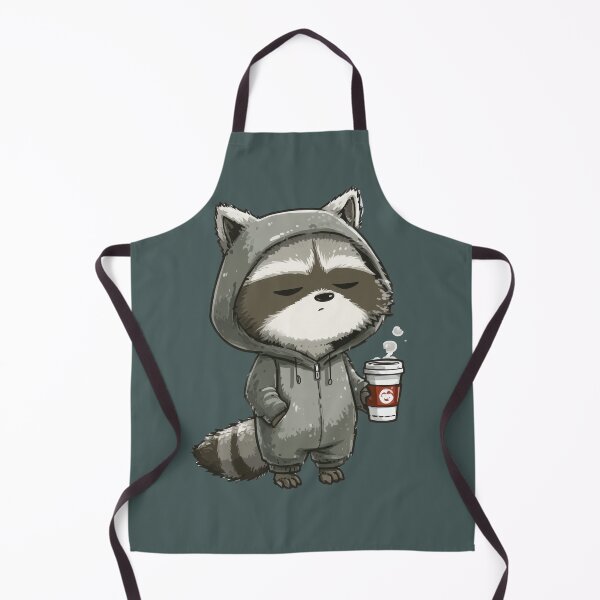 Item preview, Raccoon enjoying a hot beverage Generative AI designed and sold by CreativeLarysa.