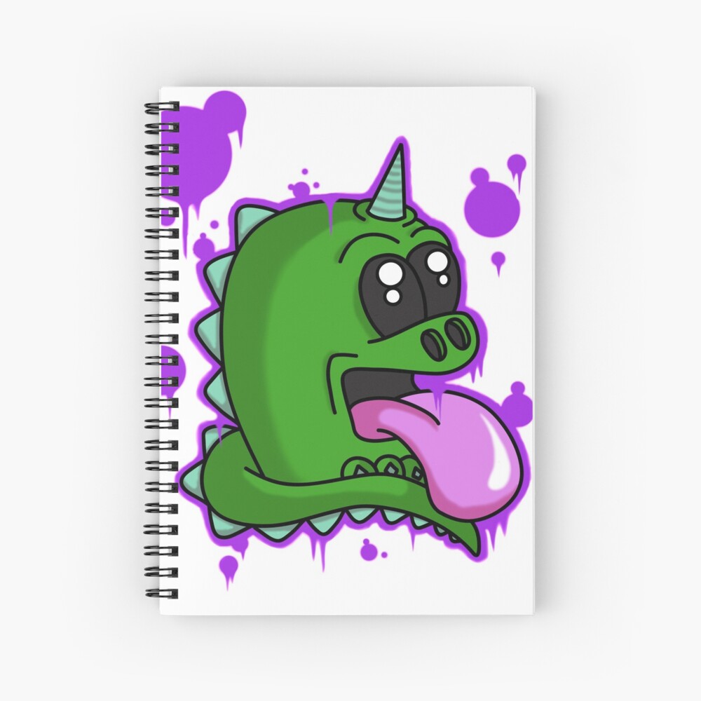Cuaderno de espiral «Dibujos animados de estilo de graffiti de Dragicorn»  de Stinky1138 | Redbubble