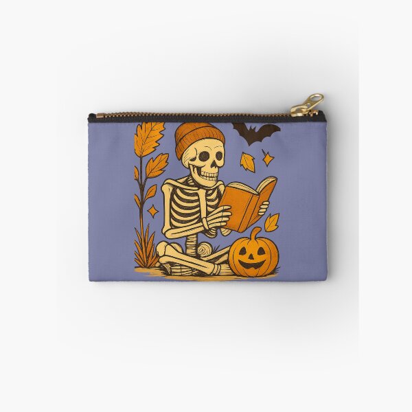 Item preview, Timeless Wisdom – Skeleton Reads in Fall. Savoir Éternel – Lecture d’Outre-Tombe designed and sold by Drawingshirts.