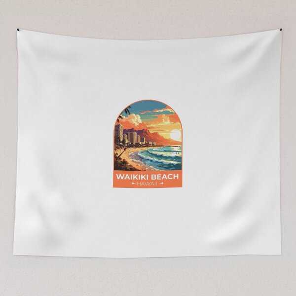 Item preview, Waikiki Beach Hawaii designed and sold by TulipaGraphics.