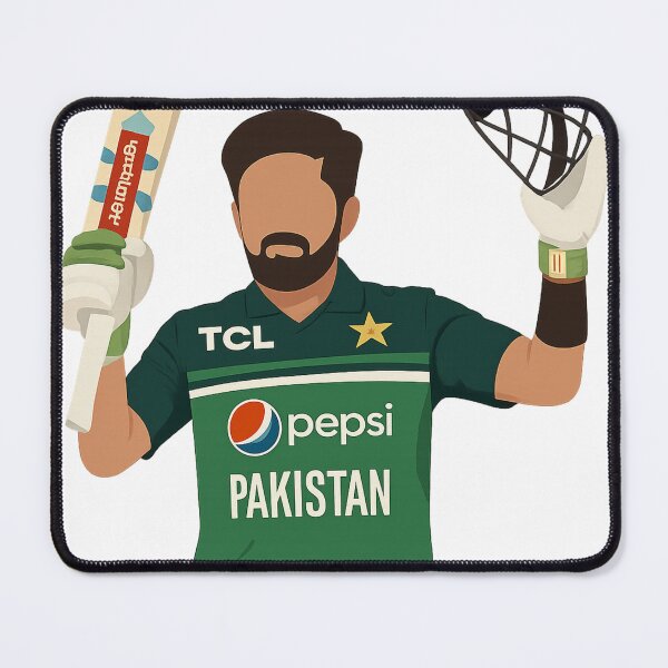 Item preview, Babar Azam Minimalist Cricket Celebration – Faceless Vector Art designed and sold by amiranbaloch.