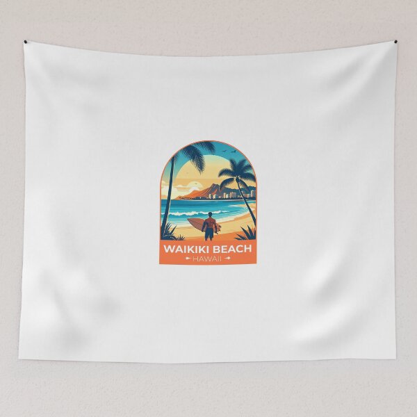 Item preview, Waikiki Beach Hawaii designed and sold by TulipaGraphics.
