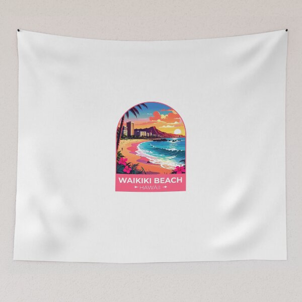 Item preview, Waikiki Beach Hawaii designed and sold by TulipaGraphics.