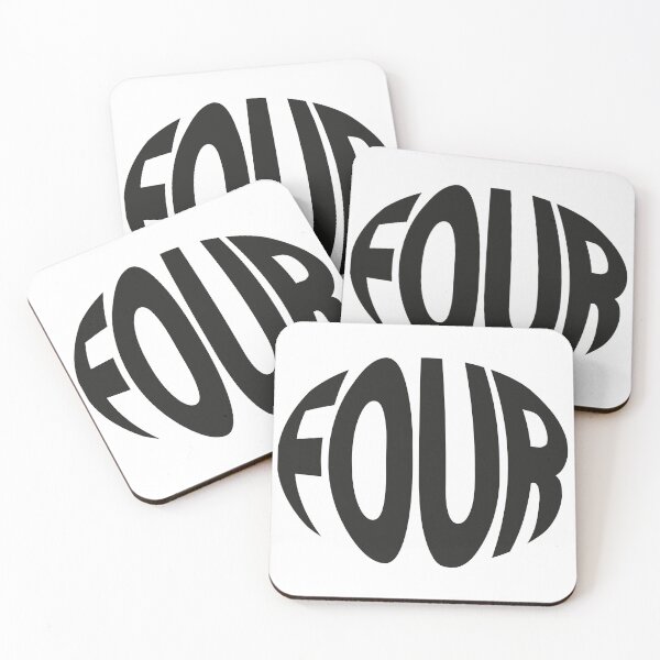 Item preview, FOUR – Retro Psychedelic Typography designed and sold by 9morethan9®.