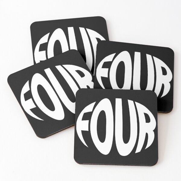 Item preview, FOUR – Retro Psychedelic Typography designed and sold by 9morethan9®.