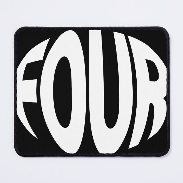 Item preview, FOUR – Retro Psychedelic Typography designed and sold by 9morethan9®.