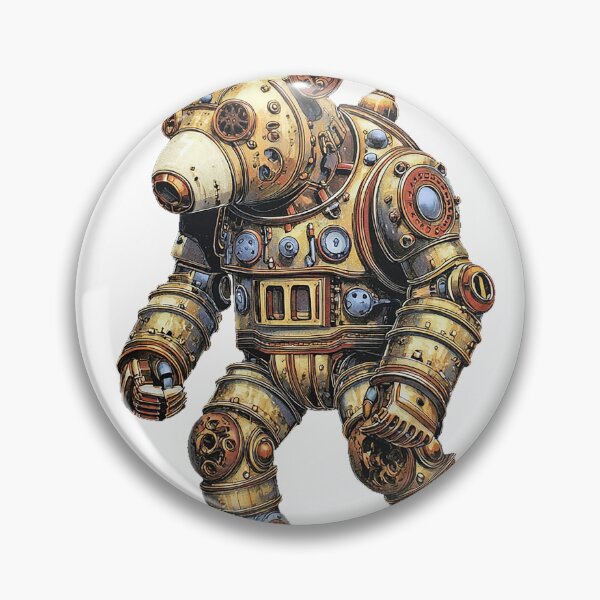 Item preview, Steampunk Bear Robot Sticker – Retro Mechanical Animal Gearpunk Design designed and sold by Line Designs By Duck.