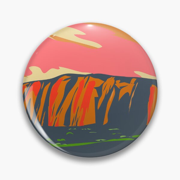 Item preview, Uluru or Ayers Rock in Northern Territory Australia WPA Poster Art designed and sold by patrimonio.