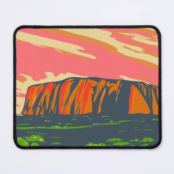 Item preview, Uluru or Ayers Rock in Northern Territory Australia WPA Poster Art designed and sold by patrimonio.