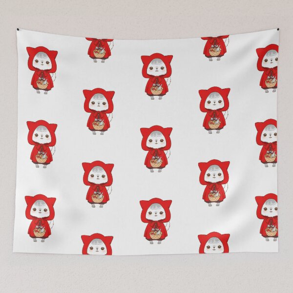 Item preview, Red riding hood pomchi with basket of food for Grandma designed and sold by Amy Caves.