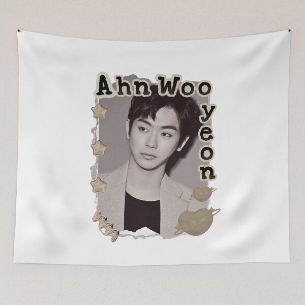 Item preview, Ahn Woo-yeon (안우연) Kpop Solo Artist Scrapbook Collage Cozy Y2K Vintage Design designed and sold by HELL0WBELLO.