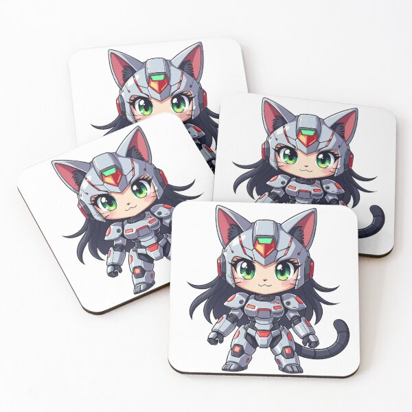 Item preview, Cute Chibi Cyborg Mecha Cat designed and sold by psychcyberpunk.