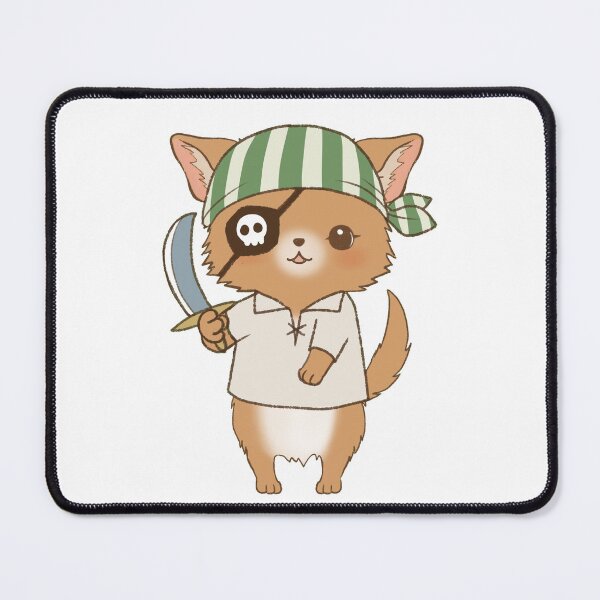 Item preview, Pirate Pomchi with Eye Patch, Head Scarf and Sword designed and sold by Amy Caves.