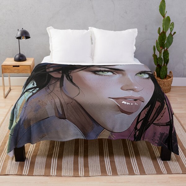 Item preview, Enigmatic Green-Eyed Portrait Art. designed and sold by Alexzonartshop.